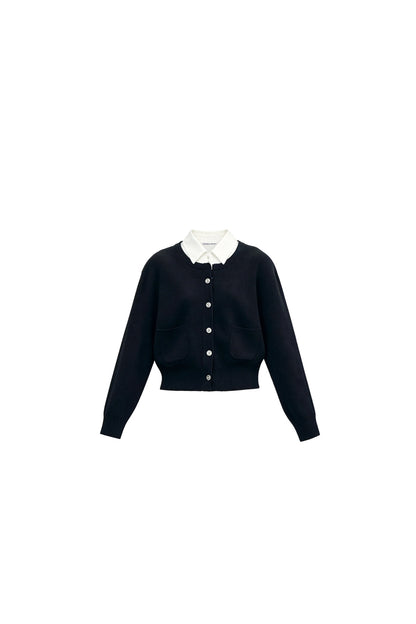 Color-Block Satin Knit Jacket Set-Up
