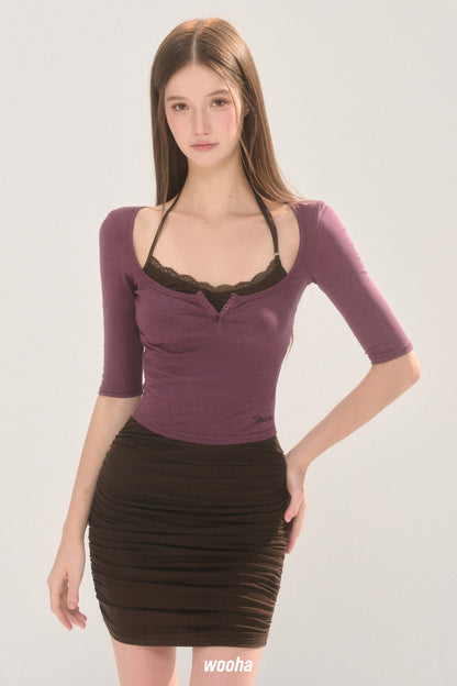 Color-Blocking Two-Piece Camisole Dress Set
