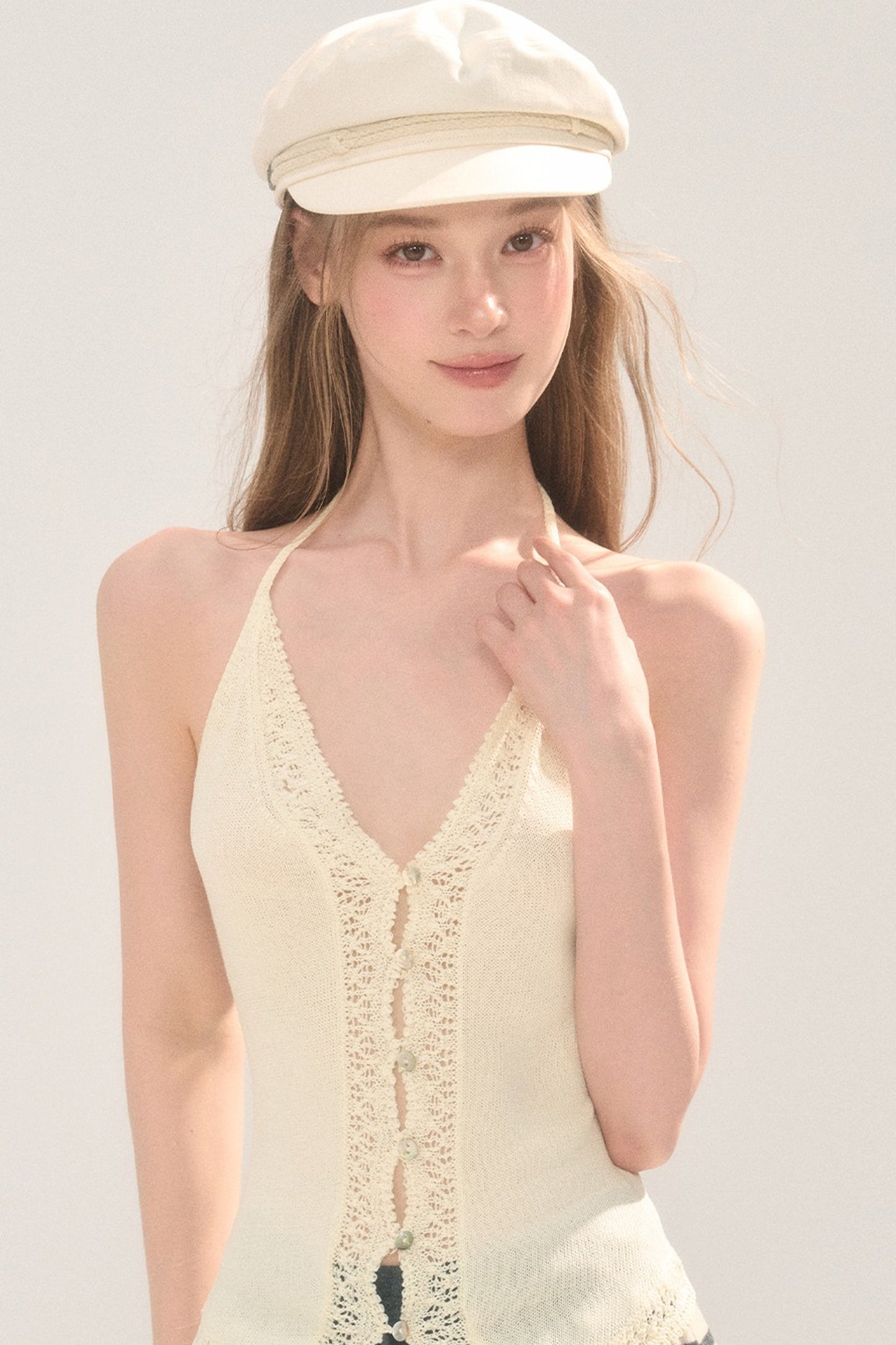 Spicy Crochet Knit Halter Vest