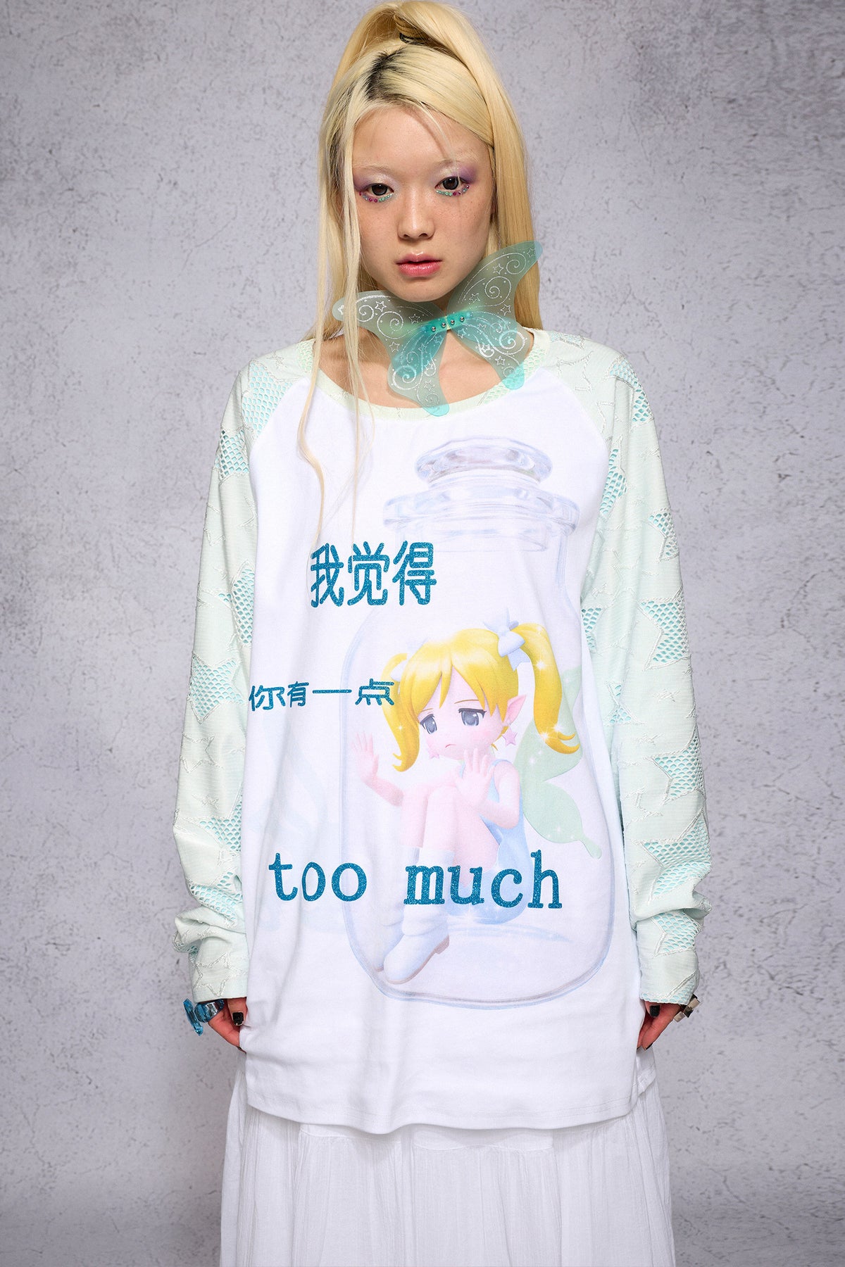 Girl Print Long-Sleeve Top
