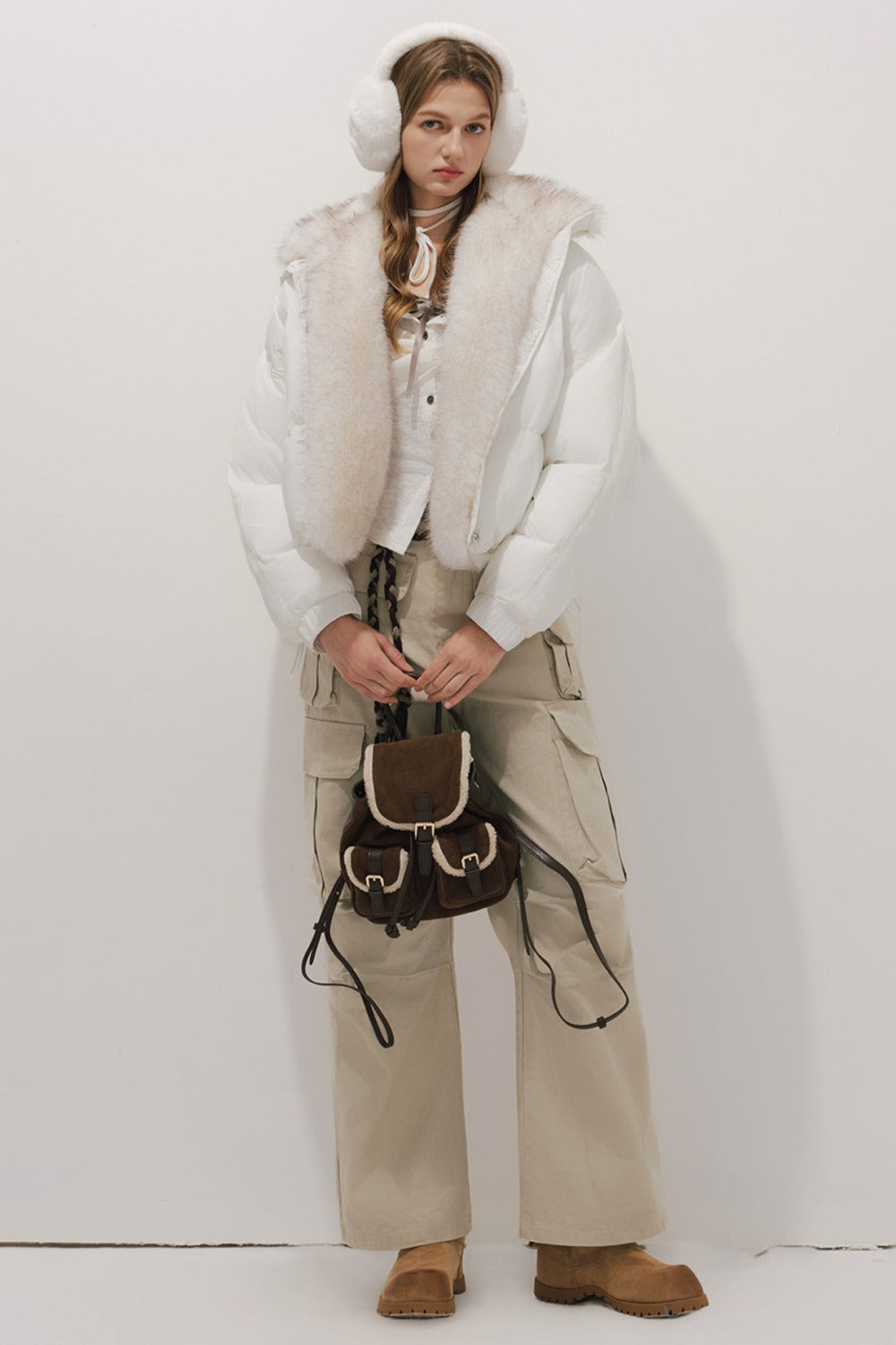 White Cotton Puffer Coat