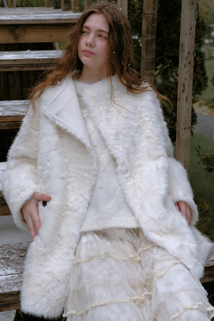 Beaded Alpaca Wool Shawl Skirt Set-Up