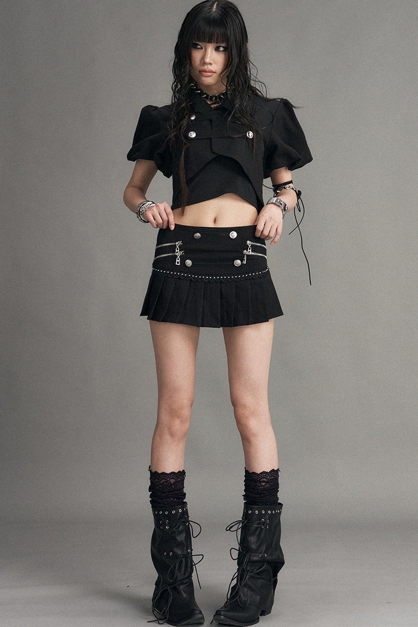 Palace Punk Pleated Skirt