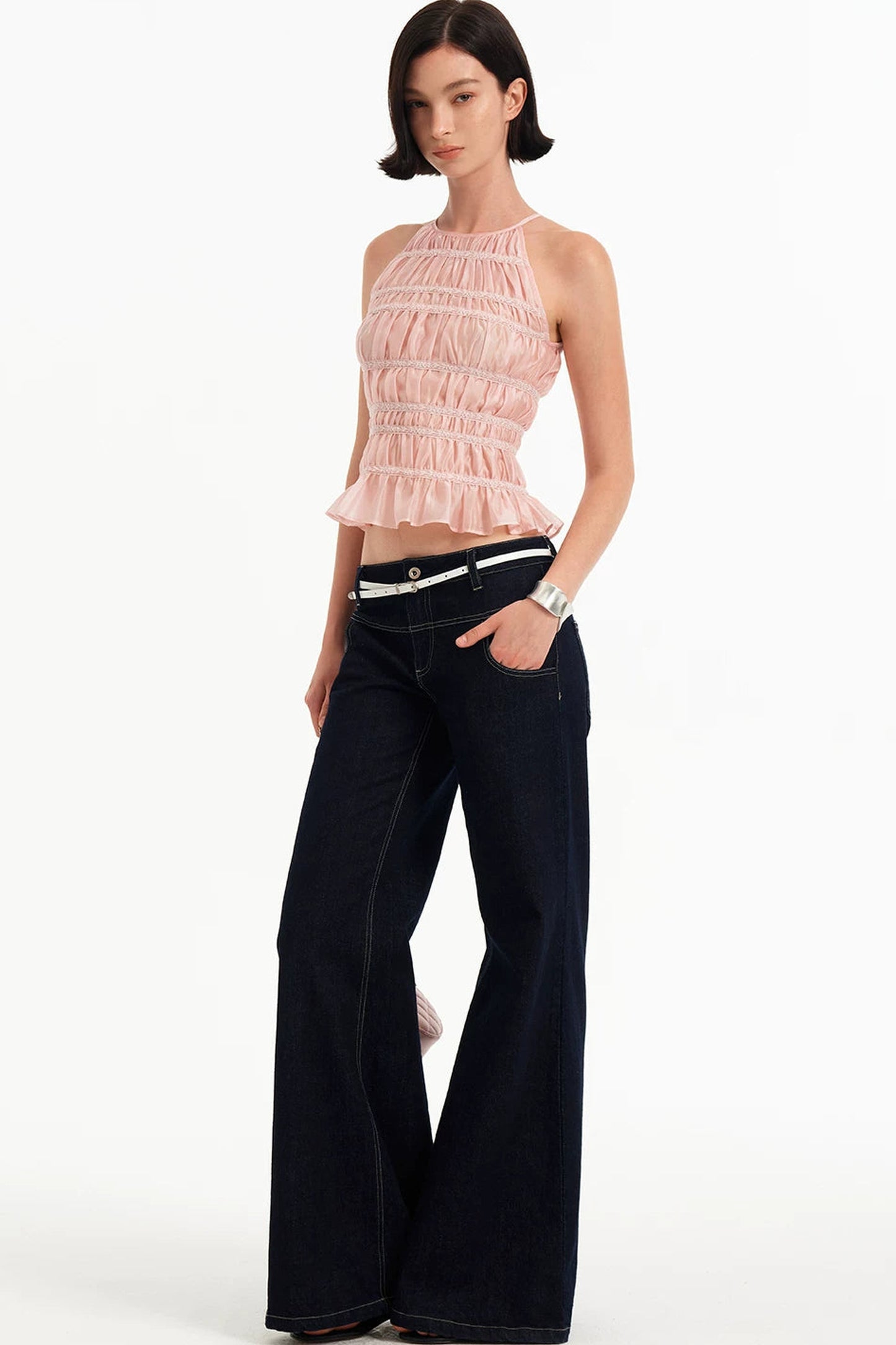 Tencel Halter Lace Camisole