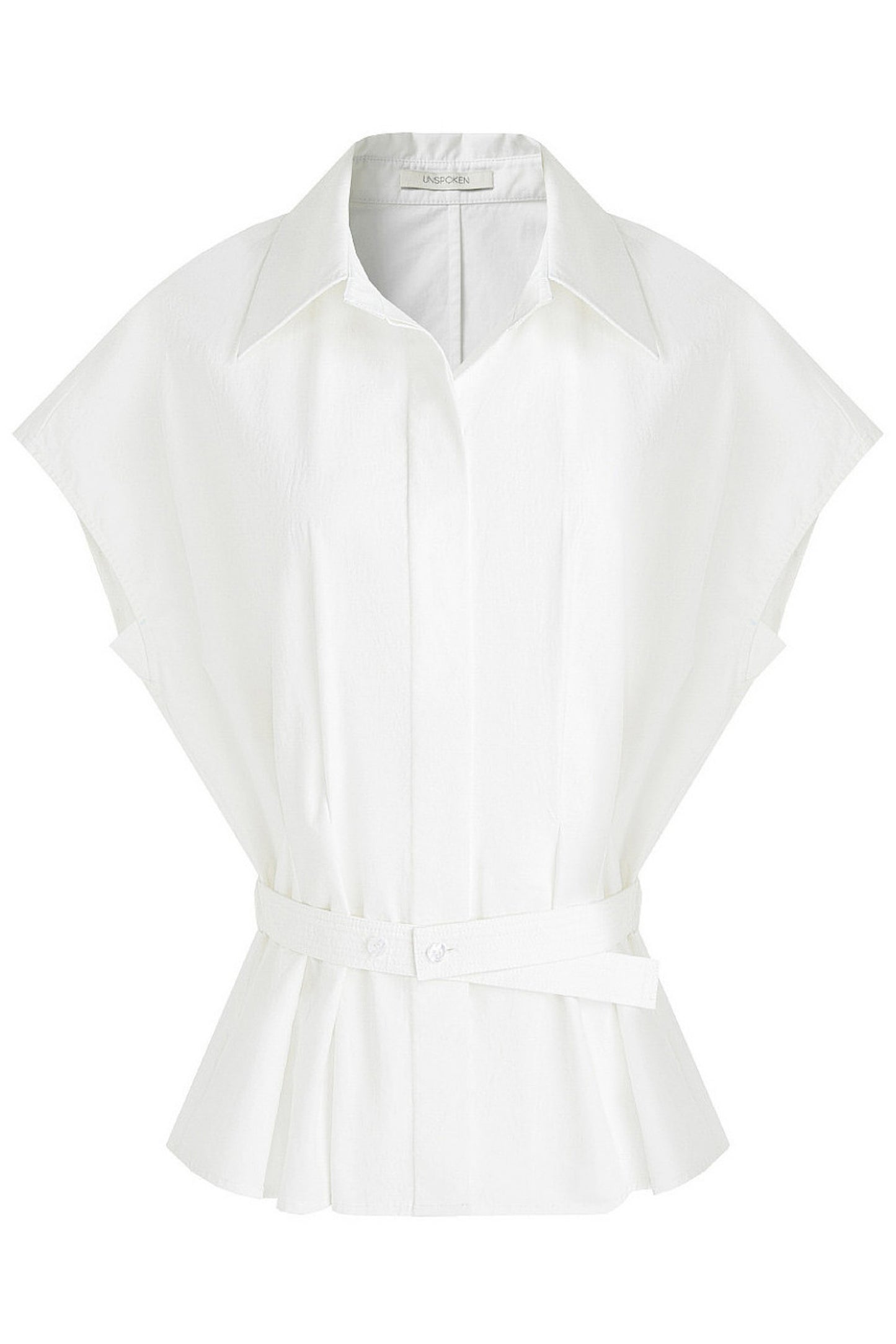 Elegant Pleated Short-Sleeved Shirt