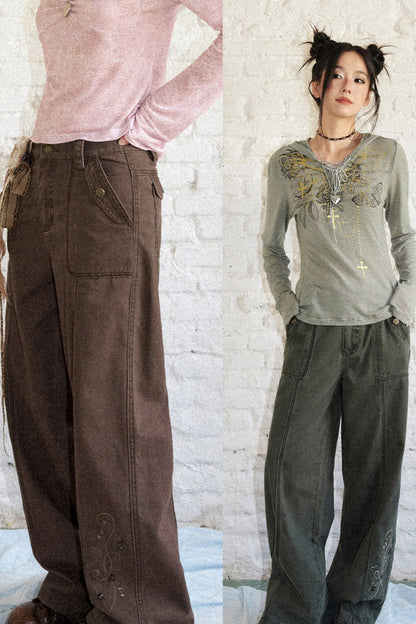 Vintage Straight Cargo Pants