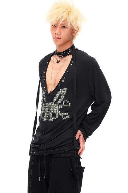 Studded Rabbit Skull Top