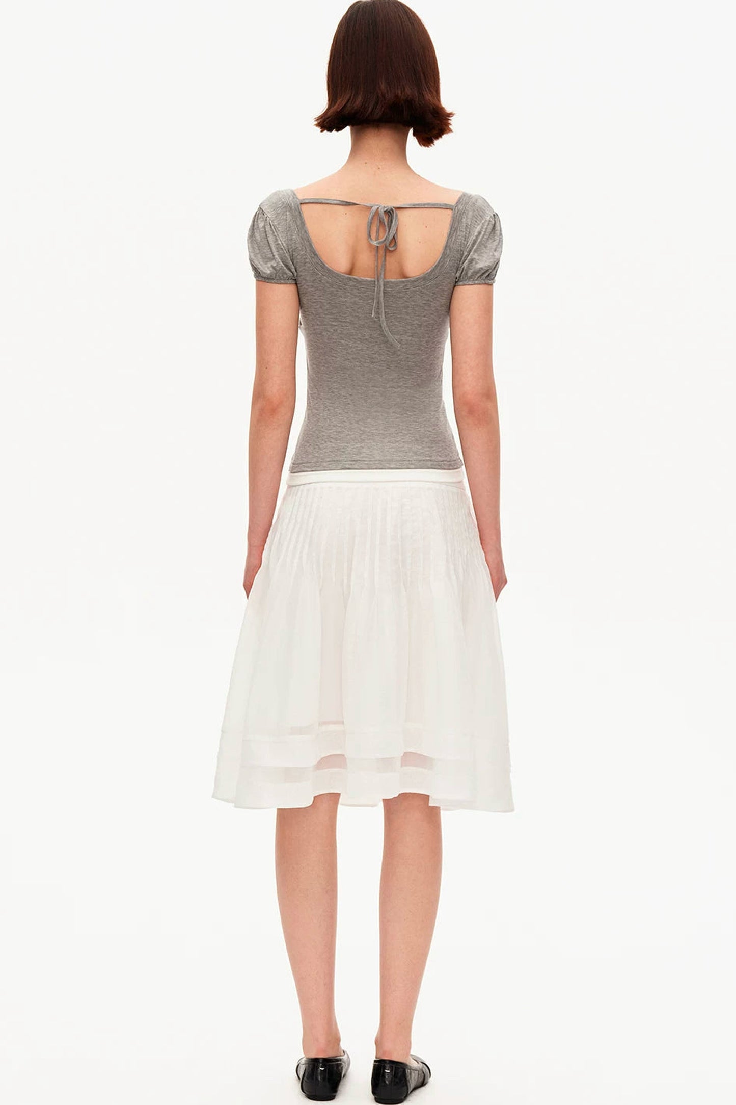 Lyocell Puff Sleeve Knit Top