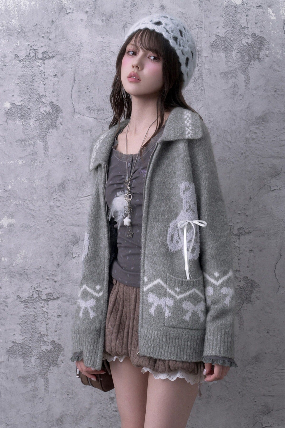Soft Cable Knit Lantern Shorts