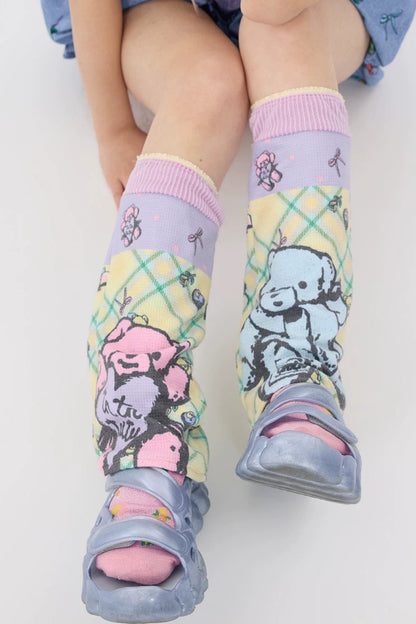 Bear Print Lace Socks