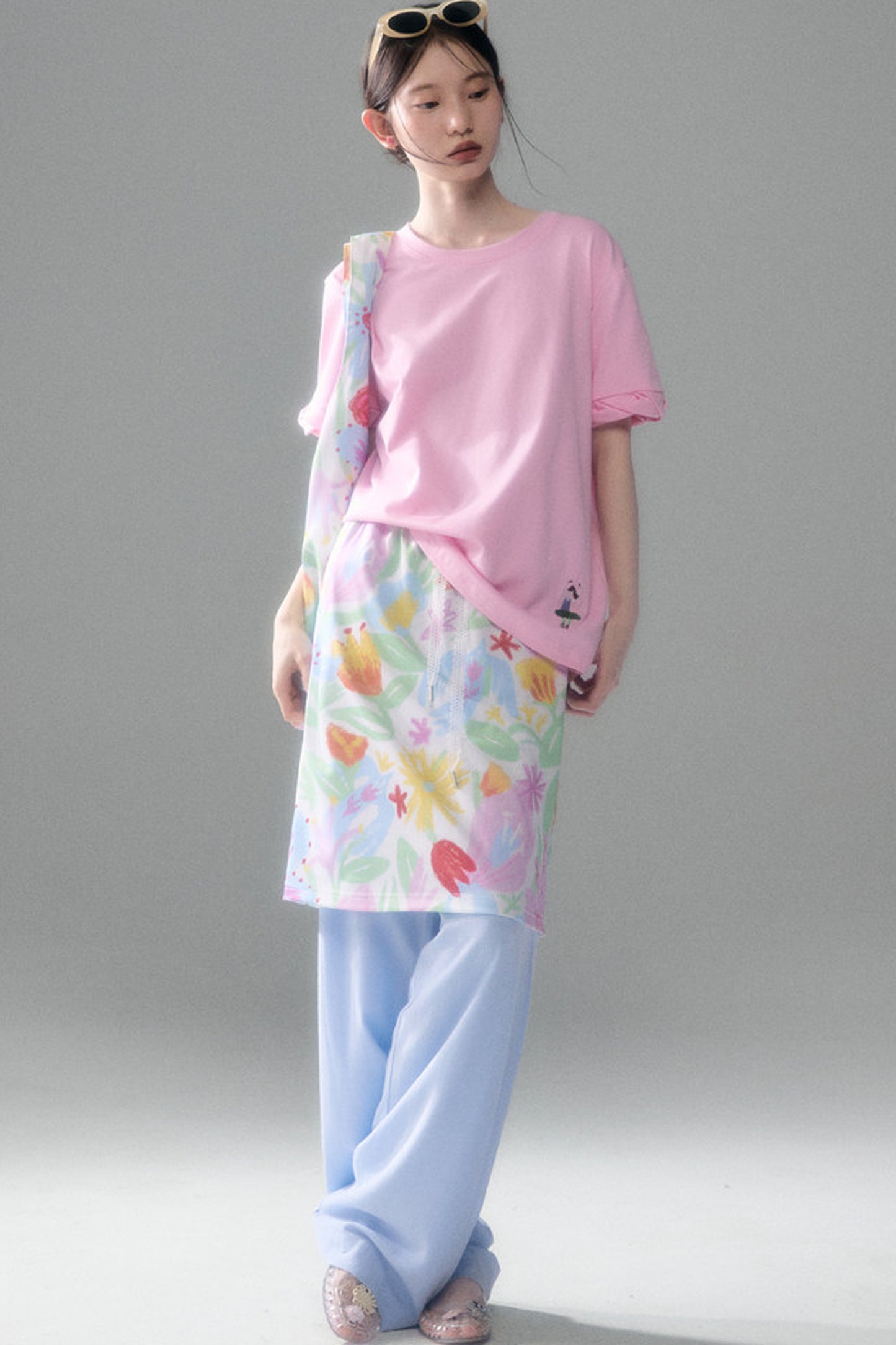 Linen Blend Air Wide-Leg Trousers