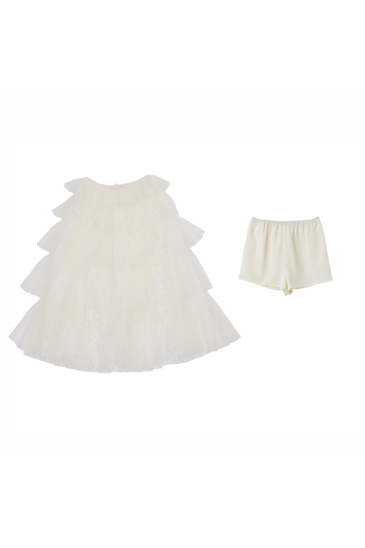 Lace Mid-Length Puffy Cake Skirt