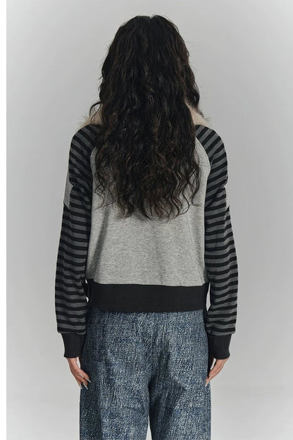 Gray Layered-Look Top