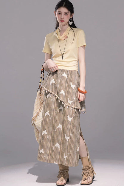 Matcha Green Ruffled Skirt
