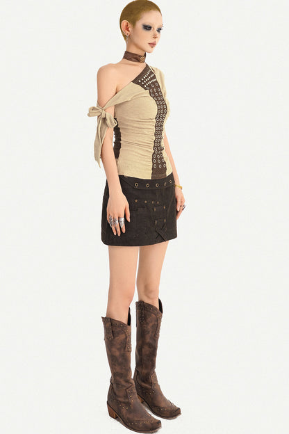 Off-Shoulder Tie-Up Top