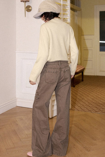 Bamboo Cotton Flared Workwear Pants