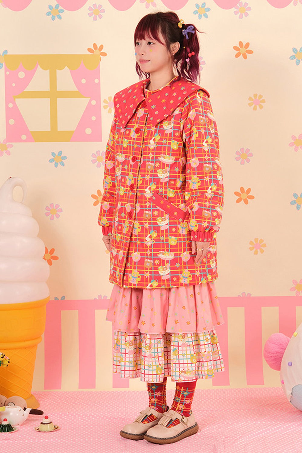 Showa Dessert Quilted Cotton Coat