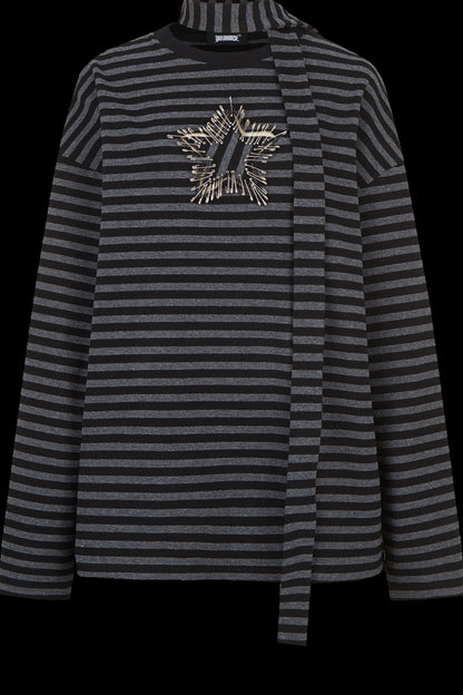Striped Long-Sleeved T-Shirt Set-Up