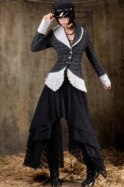 Asymmetrical Lapel Gothic Jacket