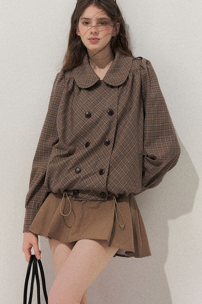 Polka Trench Coat and Skirt Set-Up