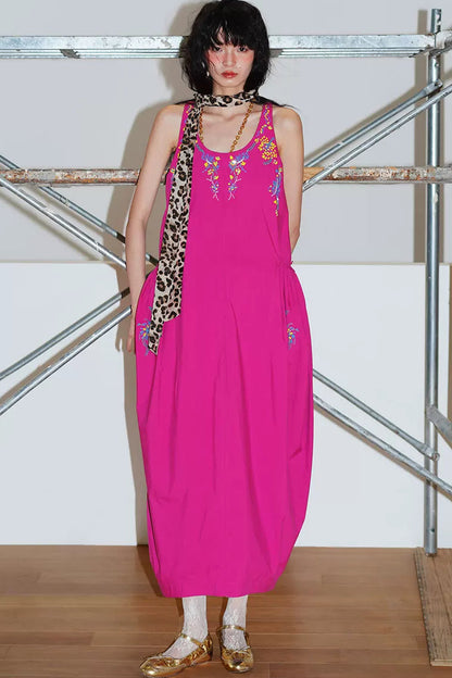 Heavy Beaded Cotton Dress
