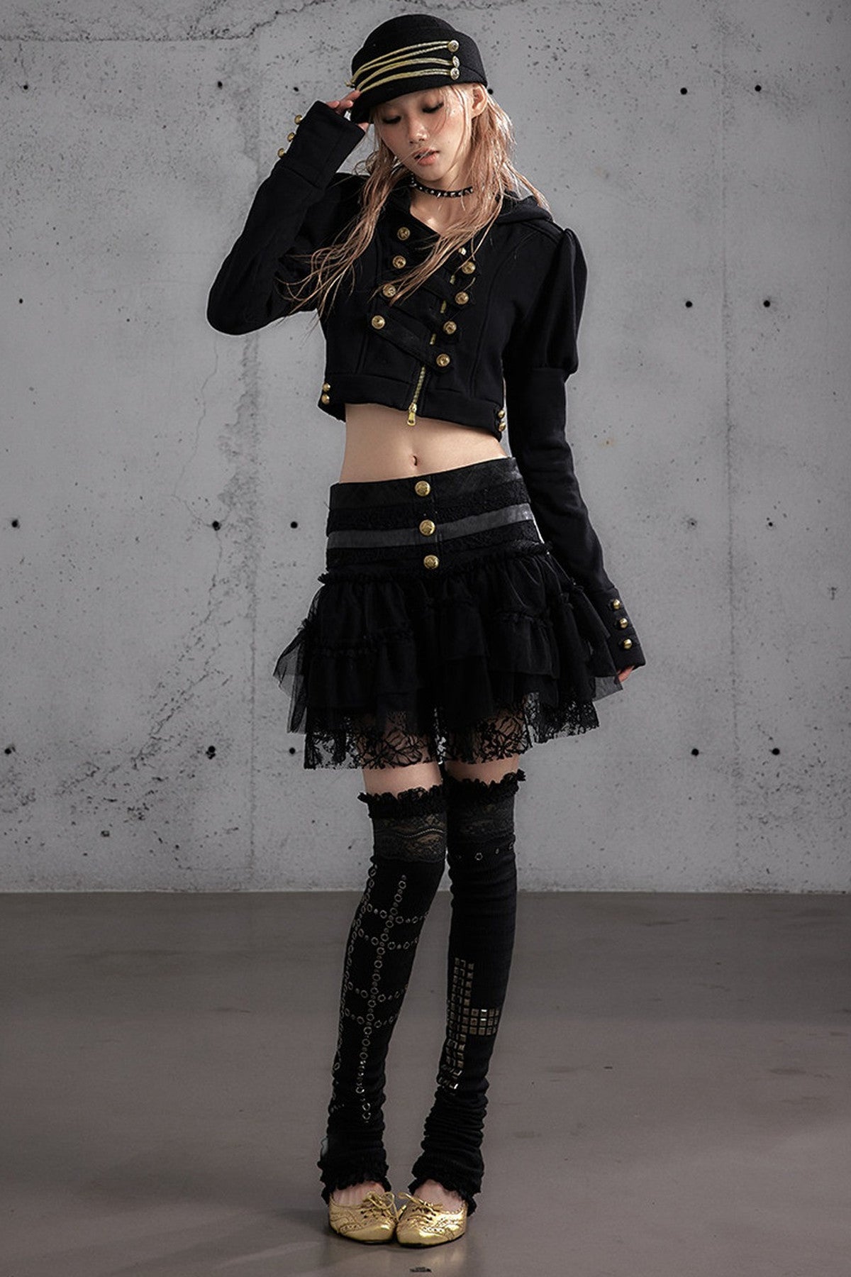 Napoleon Hooded Puff-Sleeve Sweatshirt