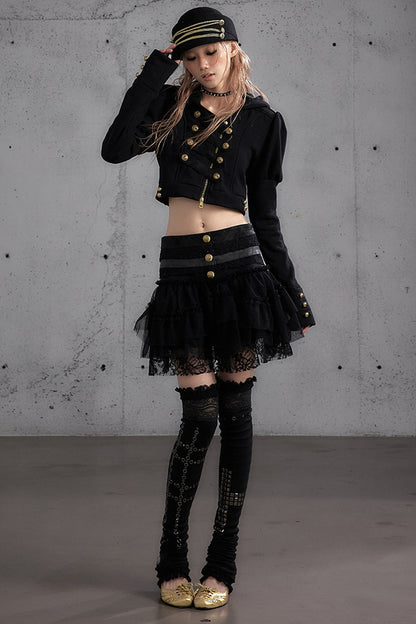 Napoleon Hooded Puff-Sleeve Sweatshirt