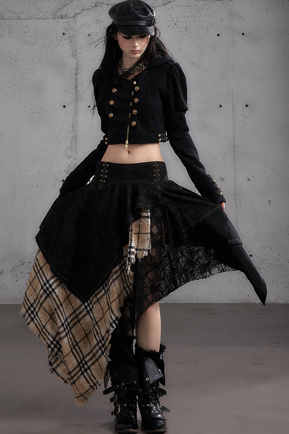 Napoleon Hooded Puff-Sleeve Sweatshirt