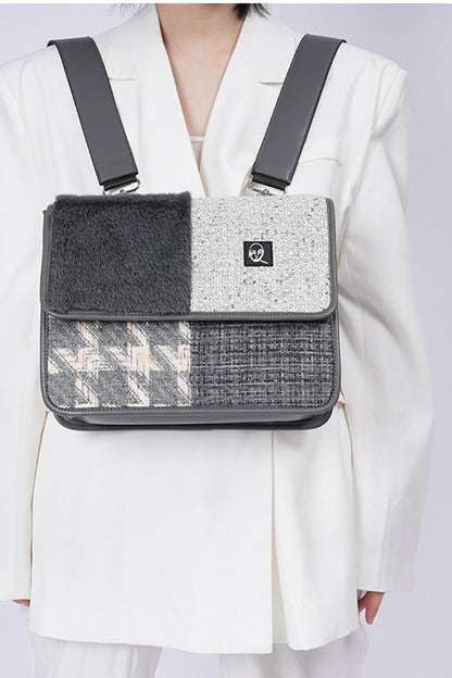 Y2K Color-Blocking Crossbody Bag
