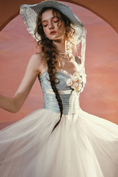 Sunset Bouquet French Mesh Dress