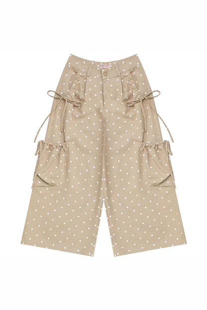 Retro Khaki Polka Dot Pants