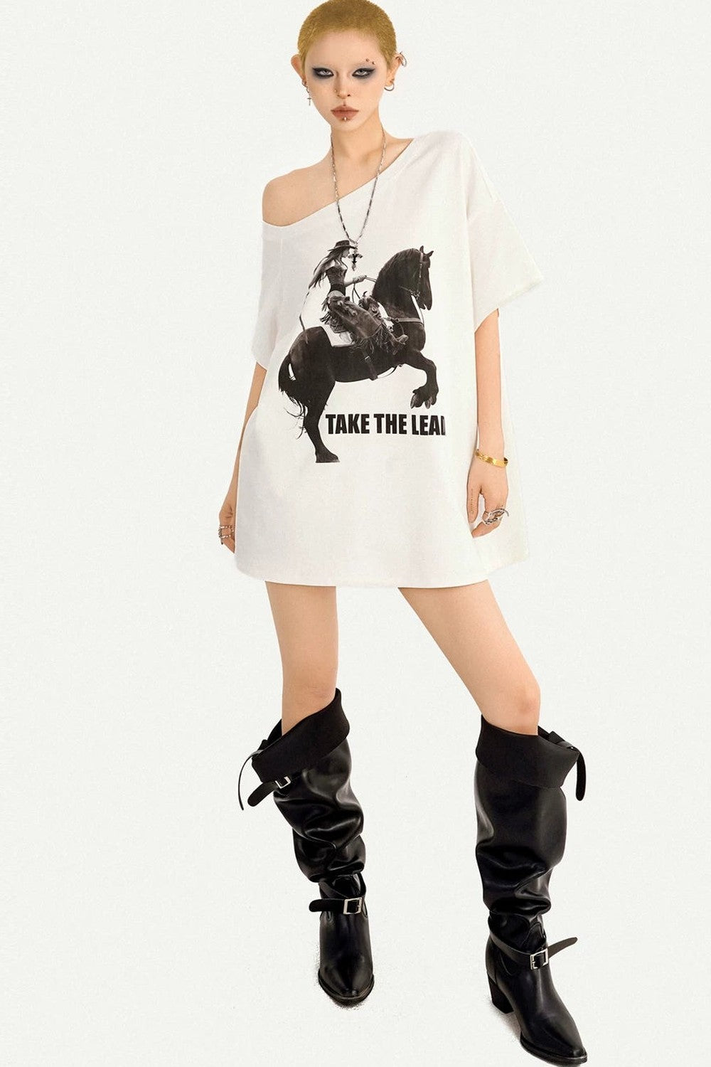 American Off-Shoulder Printed Top