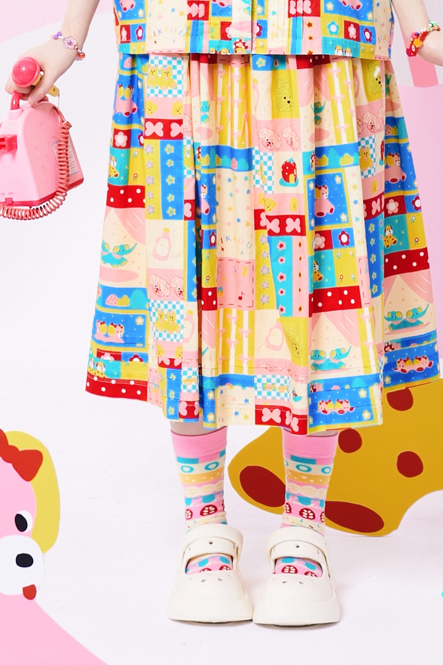 Colorful Printed Showa Skirt
