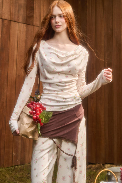 Liberty Style Print Top and Pants Set-Up