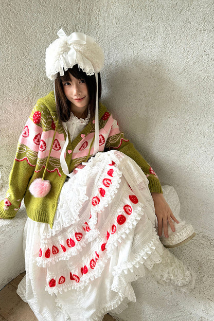 Strawberry Matcha Fair Isle Cardigan