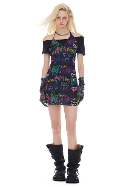 Graffiti Print Dress