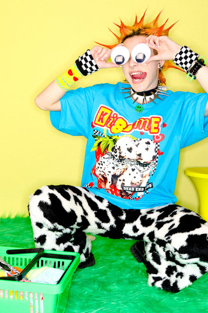 Y2K American Punk Dalmatian Oversized T-Shirt