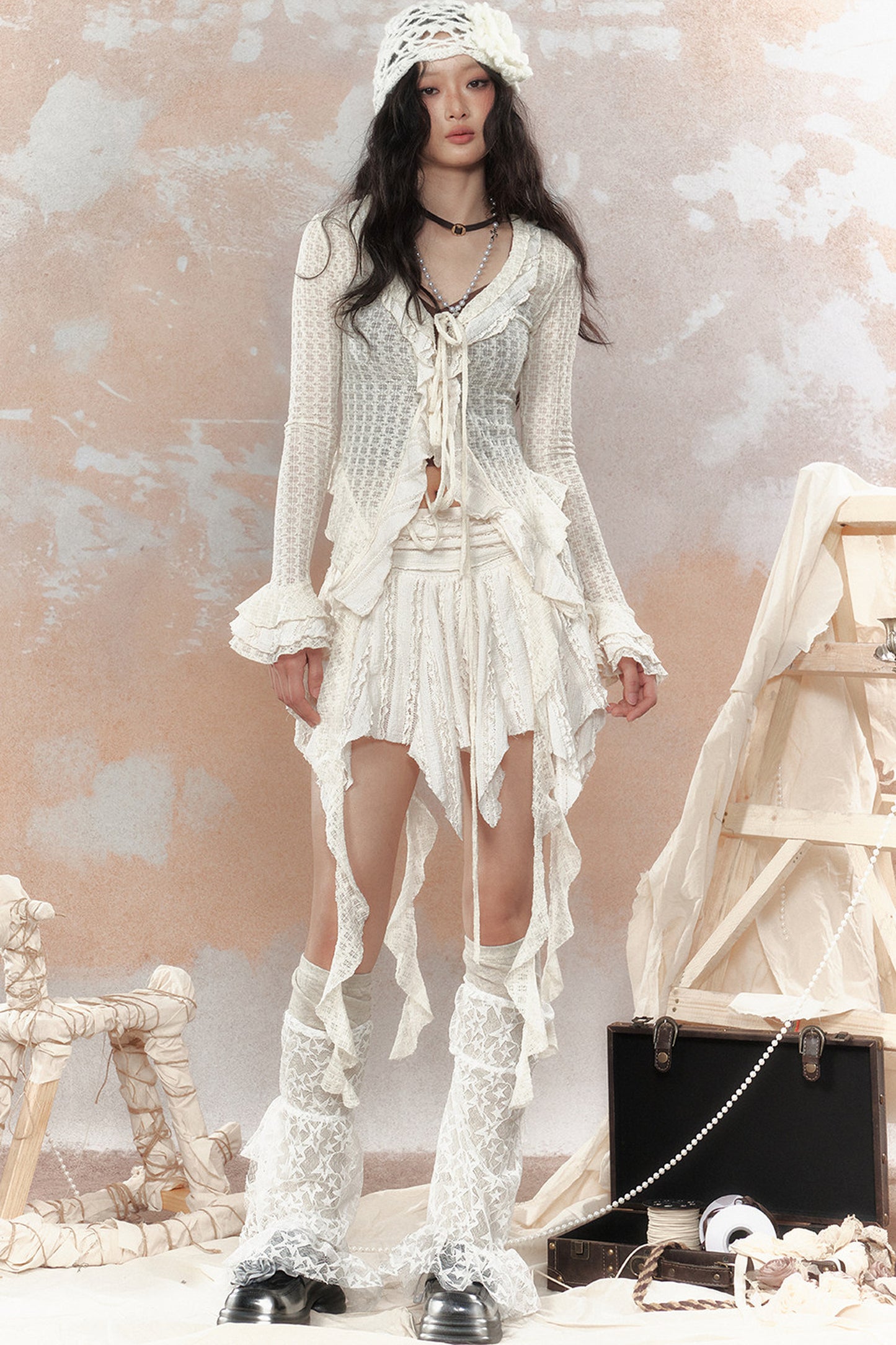 Asymmetrical Ruffle Skirt