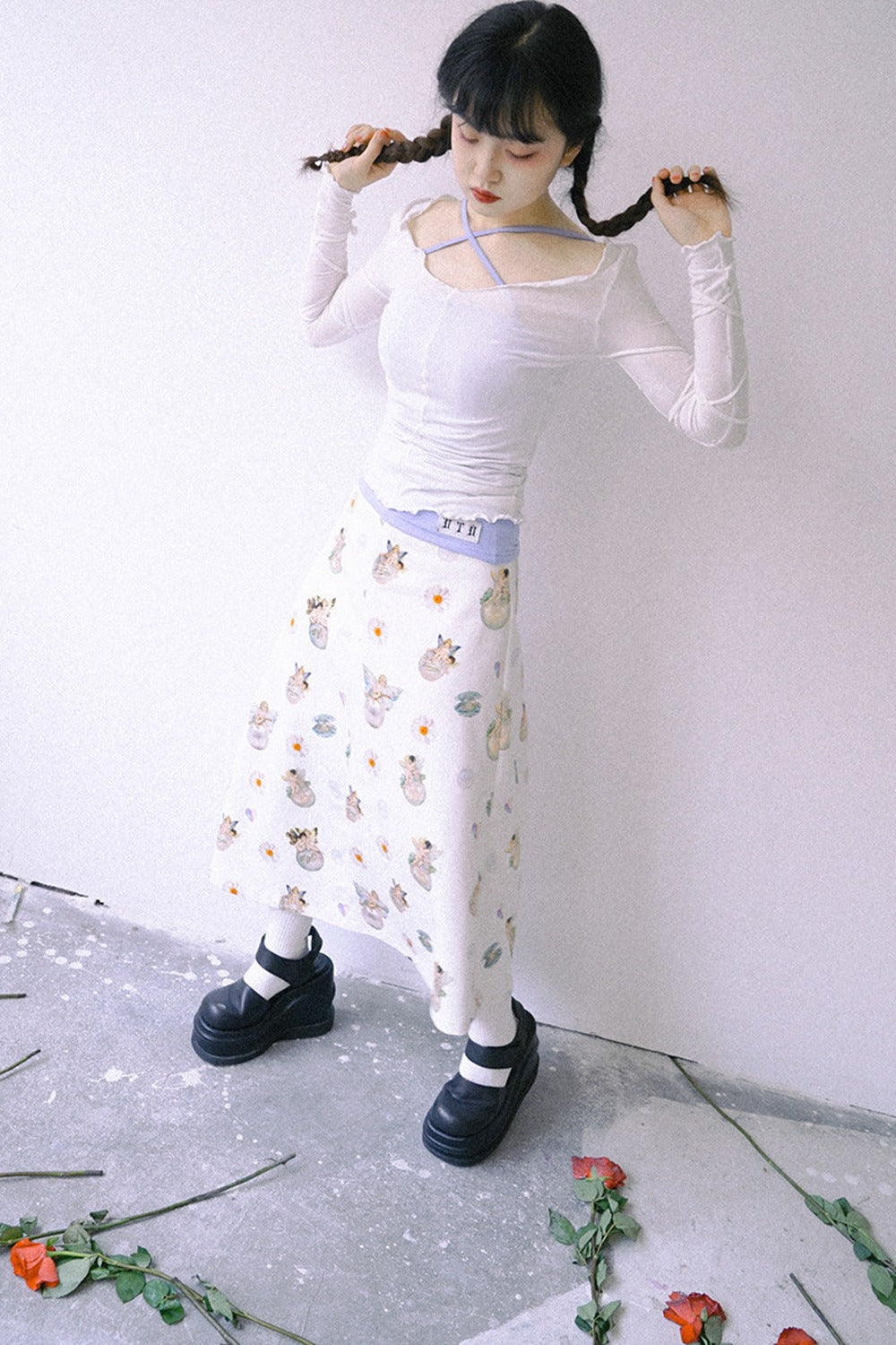 Butterfly Cross Strap Knit Camisole