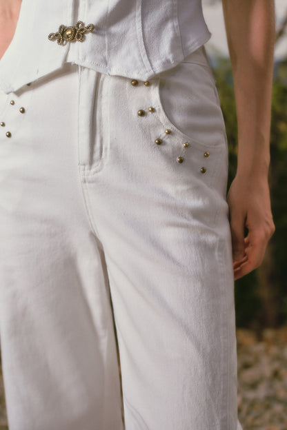 White Vest and Jeans Set-Up