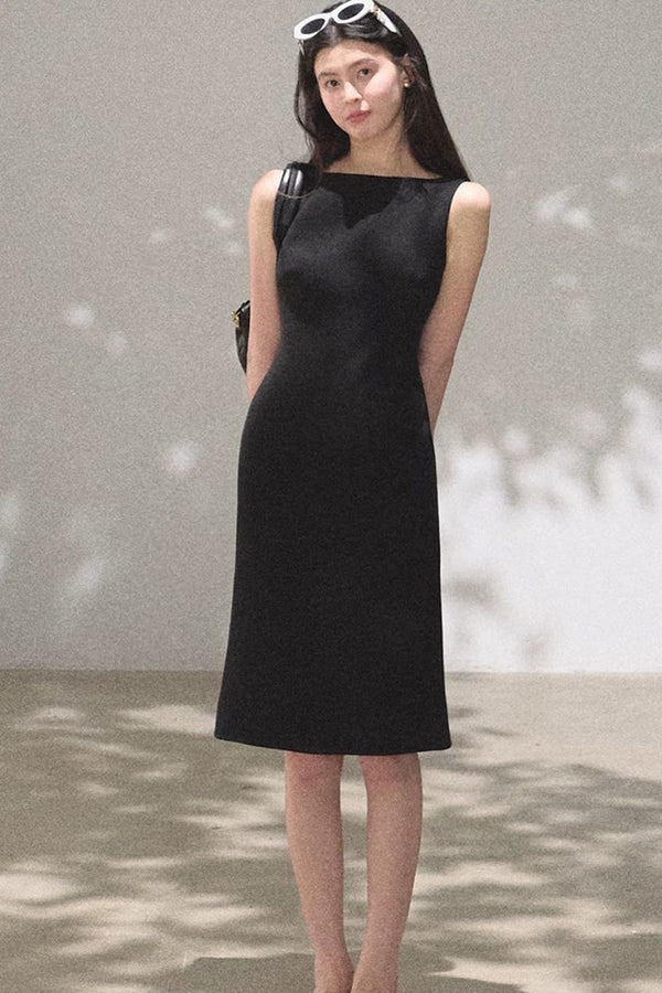 Acetate Waist-Cinching Dress