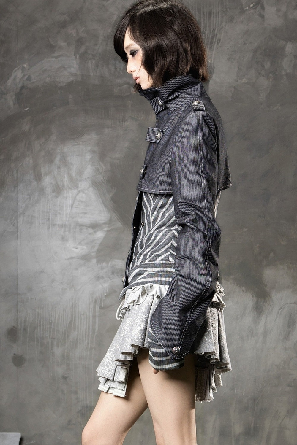 High-Waisted Multi-Layered Pleated Skirt