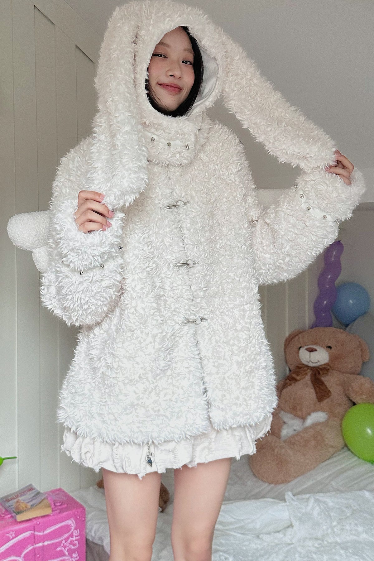 Detachable Angel Wings Furry Coat