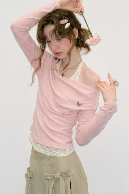 Mist Flutter Knit Top
