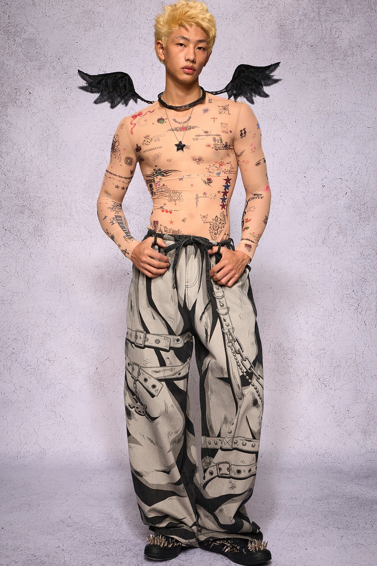 Manuscript Tattooed Clothing Top