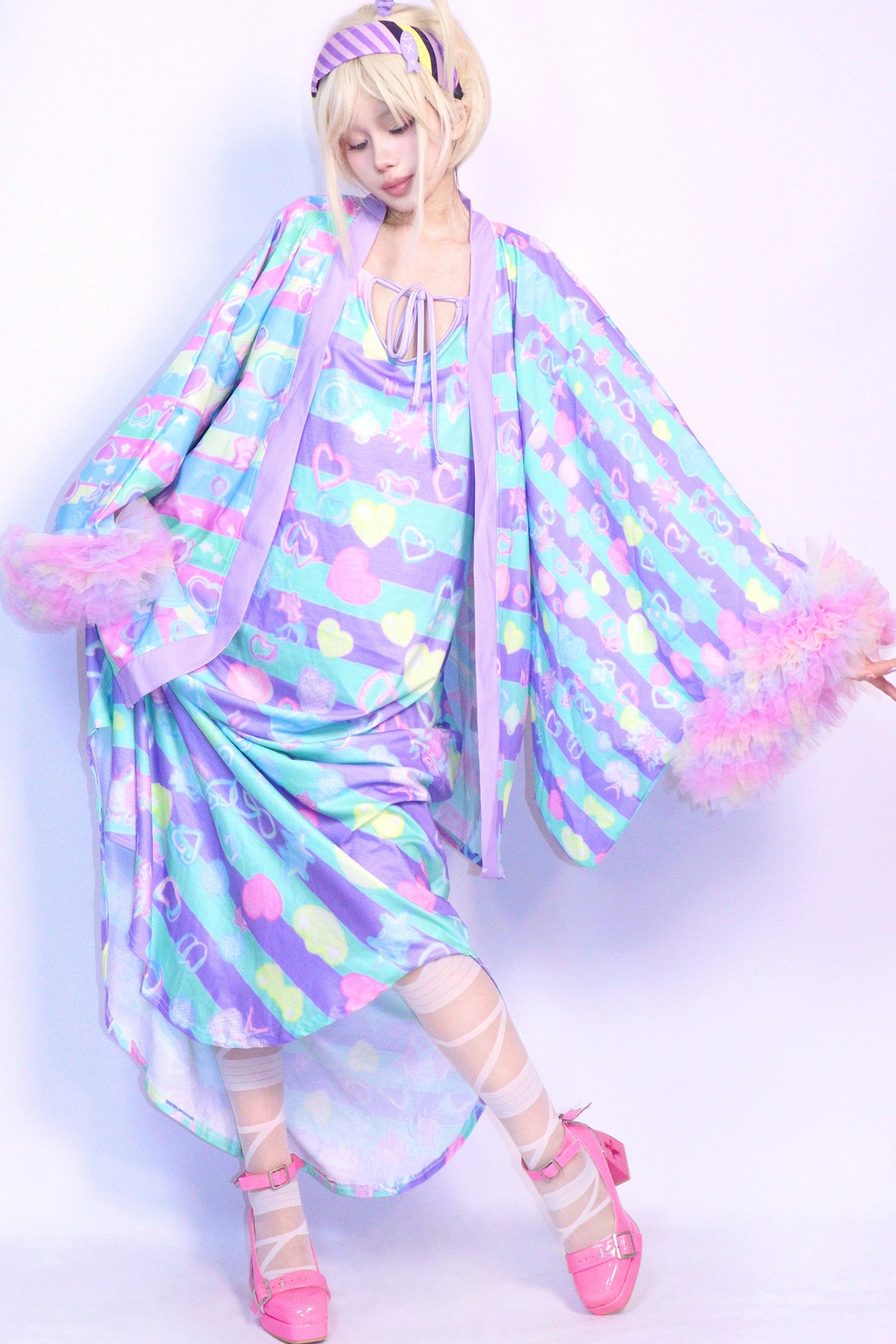 Macaron Color Spaghetti Strap Dress