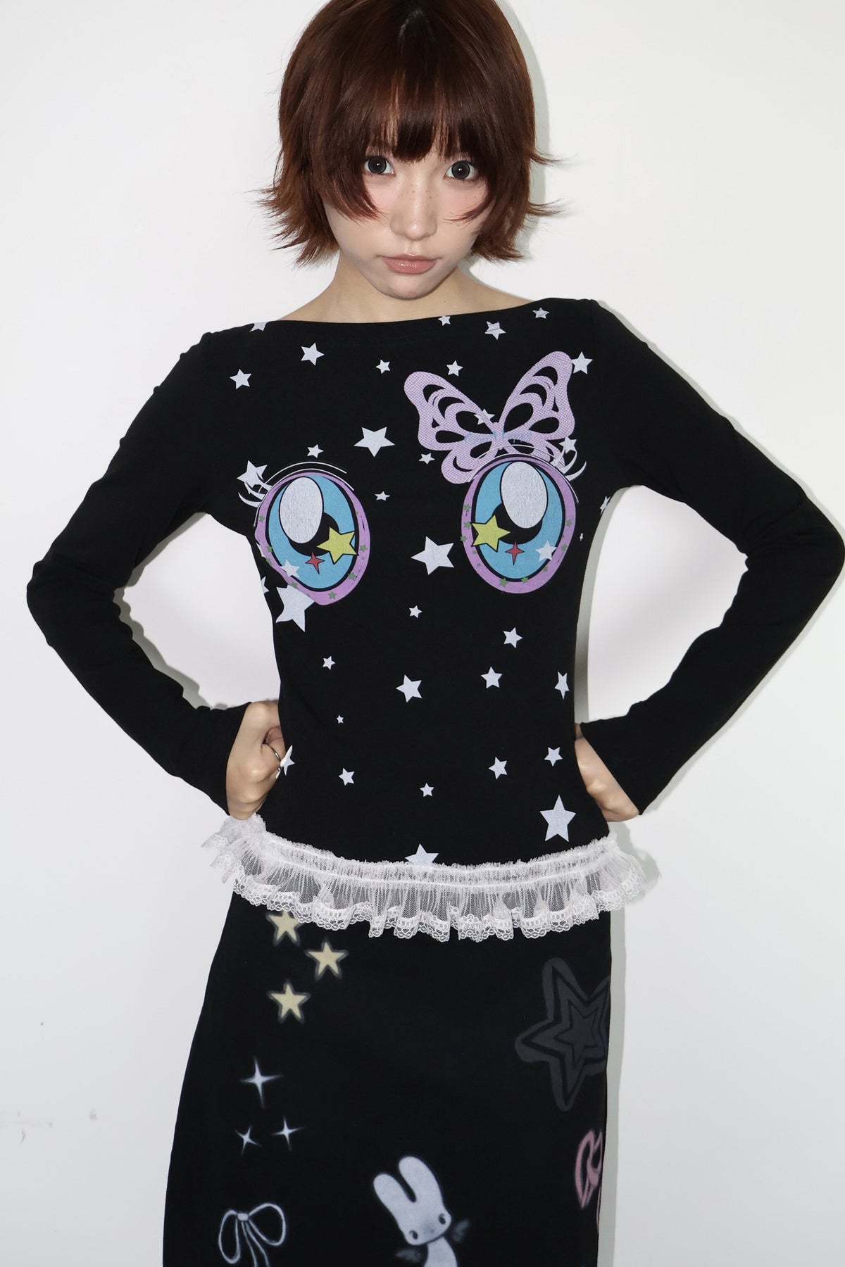 Comic Eye Long Sleeve Top