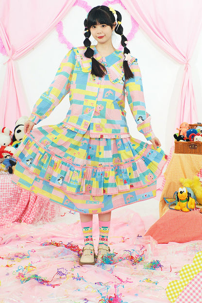 Jupe imprimée de style japonais