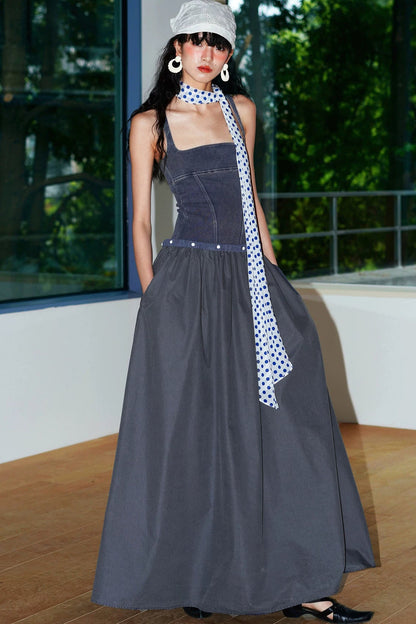 Distressed Washed Cotton Dress