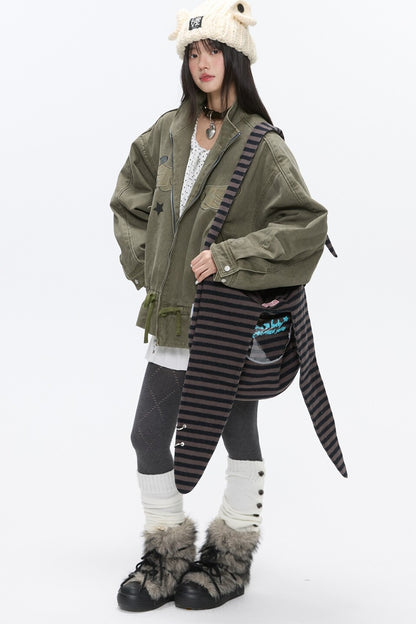 Beaded Quilted Green Jacket